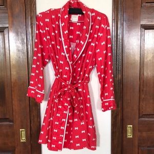 Cute Kate Spade Pink with white bow print robe